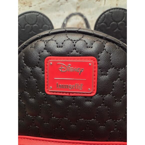 Loungefly Mickey Mouse Mini Backpack NEW Hardtag Red/Black NWT - Picture 2 of 8